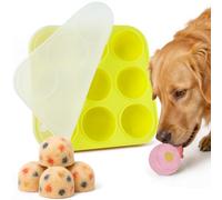 Lutitad 9-Cavity Silicone Freezer Dog Treat Mold with Lid for Woof Pupsicle & Power Chewer Pupsicle XL, Non-Stick Reusable Dog Treat Molds for Pupsicle Toy and Bonding Time