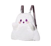 Lutoku Halloween Cute Ghost Face Backpacks, Mini Crossbody Candy Bag | Plush Spooky backpack, Kawaii Cartoon Backpack for Birthday, Day of the Death Decor