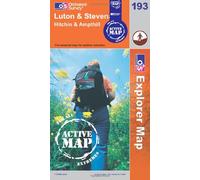 Luton and Stevenage, Hitchin and Ampthill: Sheet 193 (OS Explorer Map Active)