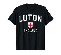 Luton England Flag Patriot Shield T-Shirt