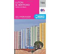 Landranger 166 Luton, Hertford, Hitchin & St Albans Map With Digital Version - Pink, Pink One Size