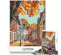 Luton Street Scene Jigsaw 1000 Pieces for Adults Calm Daily True Detail Joyful Challenge Perfect Art (50x75cm)