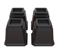 Lutown-Teen Bed Risers 4 inch Heavy Duty, 4 Pack Chair Raisers, Black