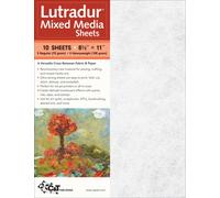 Lutradur® Mixed Media Sheets : 10 Sheets, 8 1/2” x 11” • 5 Regular (70 Gram) • 5 Heavyweight (100 Gram)