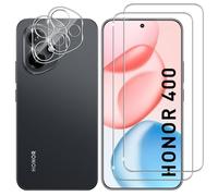Lutree for Honor 400 Tempered Glass, 2+2 Pack Screen Protector + Camera Lens Protector, 9H Hardness HD Bubble-Free Film, Anti-Scratch Premium Protective Glass