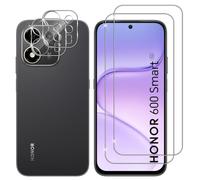 Lutree For Honor 600 Smart Tempered Glass Screen Protector, 2 + 2 Pieces Protective Glass + Camera Protection Film, 9H Hardness Anti-Scratch Screen Protector Bubble-Free HD Screen Protector
