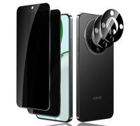 Lutree For Honor Magic 8 Lite 5G Anti-Spy Tempered Glass, 2+2 Pieces Anti-Spy Screen Protector + Camera Lens Protector Film (Black), 9H Anti-Scratch Bubble-Free Privacy Screen Protectors
