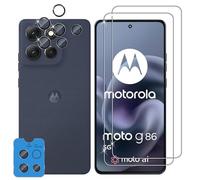 Lutree for Motorola Moto G86 5G/ Moto G86 Power Tempered Glass, 2+2 Pack Screen Protector + Camera Lens Protector, 9H Hardness HD Bubble-Free Film, Anti-Scratch Premium Protective Glass