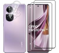 Lutree For OPPO Reno 10 5G/Reno 10 Pro 5G Tempered Glass, 2+2 Pieces 3D Screen Protector + Camera Film, Protective Glass, HD Bubble Free Anti-Scratch Screen Protector