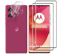 Lutree Tempered Glass for Motorola Moto Edge 50 Fusion, 2+2 Pieces 3D Screen Protector + Camera Lens Protector, 9H HD Tempered Glass Anti-Scratch Protective Film