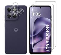 Lutree Tempered Glass for Motorola Moto G17/ G17 Power, 2 + 2 Pieces Screen Protectors + Rear Camera Film, 9H Hardness HD Anti-Scratch Bubble-Free Tempered Glass Screen Protectors