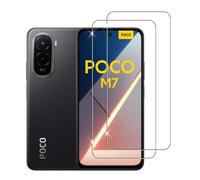 Lutree Tempered Glass for Xiaomi Poco M7 2 Pieces Hardness 9H HD Screen Protector Anti-Scratch Anti-fingerprint Bubble-Free Screen Protector