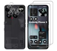 Lutree Tempered Glass Nothing Phone 3, 2+2 Pieces Screen Protector + Camera Film, 9H Hardness Protective Glass, HD Bubble-Free Screen Protector