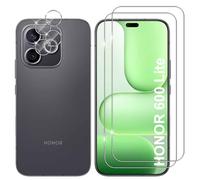 Lutree Tempered Glass Screen Protector for Honor 600 Lite 5G, Pack of 2 + 2 Protective Glass + Camera Protection Film, 9H Hardness Anti-Scratch Screen Protector, Bubble-Free HD Screen Protector