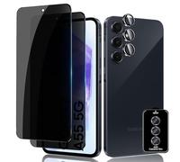 Lutree Tempered Glass Screen Protector for Samsung Galaxy A55 5G, 2+1 Piece Anti-Spy Protective Glass + Camera Protection Film, 9H Hardness HD Anti-Scratch, Anti-Spy Privacy Screen Protector