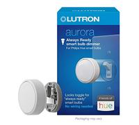 Lutron Aurora Smart Bulb Dimmer Switch for Philips Hue smart bulbs, Z3-1BRL-WH-L0, White