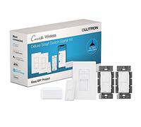 Lutron Caseta Deluxe Smart Switch Kit | Compatible with Alexa, Apple HomeKit, and the Google Assistant | P-BDG-PKG2WS-WH | White