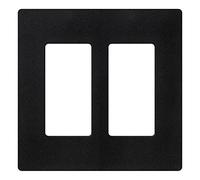 Lutron Claro 2 Gang Decorator/Rocker Wallplate, Matte, Midnight (1-Pack) | SC-2-MN