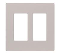 Lutron Claro 2 Gang Decorator/Rocker Wallplate, Matte, Taupe (1-Pack) | SC-2-TP