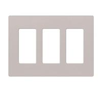 Lutron Claro 3 Gang Decorator/Rocker Wallplate, Satin, Taupe (1-Pack) | SC-3-TP