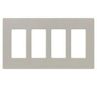 Lutron Claro 4 Gang Decorator/Rocker Wallplate, Satin, Stone (1-Pack) | SC-4-ST