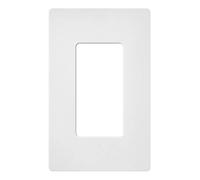 Lutron Claro Light Switch Cover Plate, 1 Gang Wallplate, for Decorator Light Switches, Rocker Light Switch Cover, Outlet Cover, Screwless Switch Plate Cover, Satin, SC-1-SW, Snow