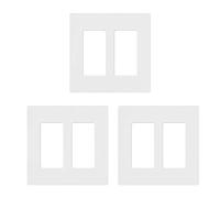 Lutron CW-2-WH-3 White Claro 2 Gang Decorator Wallplate (3 Pack) | CW-2-WH