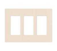 Lutron CW-3-LA Claro 3-Gang Wallplate, Light Almond by Lutron