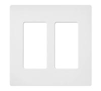 Lutron SC-2-SW Claro Two-Gang Wallplate Snow by Lutron