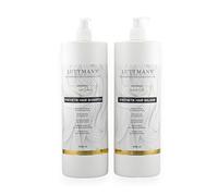 LUTTMANN Synthetic Hair Care Wigs Shampoo & Balm Care Set 1000 ml Each - Gentle Cleaning for Synthetic Hair - Especially for Hairpieces & Wigs
