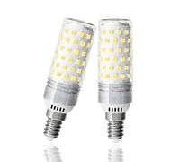LUTW E14 LED Light Bulb Cool White 6000K, 10W Small Edison Screw Bulb E14 Equivalent 130W Incandescent, 1510LM Super Bright LED Corn Light Bulb for Home Lighting, Non-Dimmable, Pack of 2