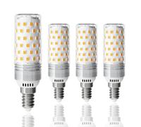 LUTW E14 LED Light Bulb Warm White 3000K, 10W Small Edison Screw Bulb E14 Equivalent 130W Incandescent, 1510LM Super Bright LED Corn Light Bulb for Home Lighting, Non-Dimmable, Pack of 4