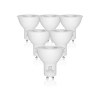 LUTW GU10 LED Bulbs Cool White 6500K, LED Spotlight Bulbs 5W Equivalent to 40W Halogen Bulb, 510LM MR16 LED Bulbs 60° Beam Angle, Energy Saving, Non-Dimmable, No Flickering, Pack of 6
