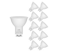 LUTW GU10 LED Bulbs Warm White 3000K, LED Spotlight Bulbs 5W Equivalent to 40W Halogen Bulb, 510LM MR16 LED Bulbs 100° Beam Angle, Energy Saving, Non-Dimmable, No Flickering, Pack of 10
