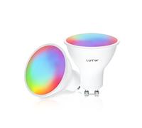 LUTW GU10 Smart Bulb, RGBCW Colour Changing Alexa Light Bulbs GU10, 2.4GHz WiFi＆Bluetooth LED Bulbs Dimmable, Compatible with Alexa and Google Home, 5W=40W, 2Pack