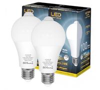 LUTW Motion Sensor Light Bulb, 12W E27 Screw Bulb Cool White 6000K, Equivalent to 100W Incandescent, 1200LM Auto On/Off Indoor Outdoor Security LED Bulb for Garage, Stairs, Hallway Basement, 2 Pack