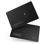 Luubom Ultra-Slim Wallet Tracker Card Works with Apple Find My (iOS Only) - 0.07in Thin Air Tag Card with 90dB Find Sound, IP68 Waterproof, Wireless Charging - for Passport, Luggage, Keys etc