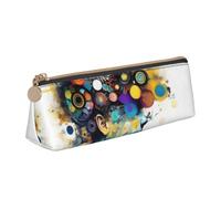 LUUBVV Artificial Intelligence Brain Print Large-Capacity Triangular Pencil Case Pouch Supplies Stationery Organizer Bag