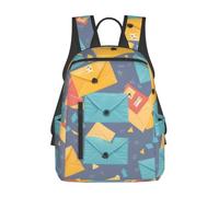 LUUBVV Postal Stationery Print Shoulder Bag Daypack Everyday Backpack | Travel Casual Unisex Work Hiking Outdoor Women And Maneveryday Sports Everyday