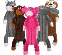 Luudoogs Dog Squeaky Toy No Stuffing 5 Pack