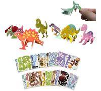 LUUFAN 4 Set 100PCS Mini 3D Educational Cartoon Puzzles Animal Insect Aicraft Dinosaur Theme Puzzle for Kids Toys Birthday