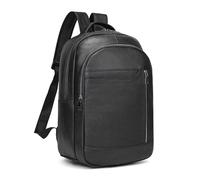 LUUFAN Genuine Leather Backpack for Men, Casual Shoulder Bag Multi Pockets Daypack 15.6 Inch Laptop Bag for Travel Business Outdoor