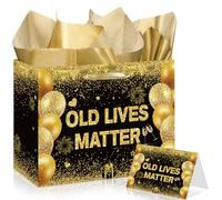 LUUFILx Black Gold Old Lives Matter Gift Bag