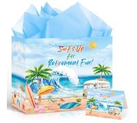 LUUFILx Happy Retirement Gift Bag Summer Hawaiian Beach Gift Bag