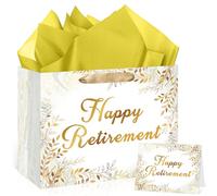 LUUFILx White Gold Happy Retirement Wrapping Bag