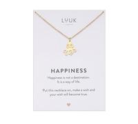 LUUK LIFESTYLE 14k gold plated Octopus Smile pendant, cute necklace, beach coastal vibe, stainless steel, with HAPPINESS Gift Card, 50cm adjustable waterproof, Gifts for women, granddaughter, niece