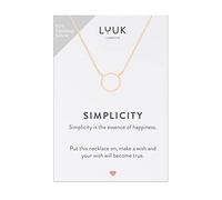 LUUK LIFESTYLE 925 sterling silver necklaces with lucky charm, pendant, SIMPLICITY gift card, daily wear, durable, hypoallergenic metal, summer trend, silver, gold, rosé (Ring, Rosegold)