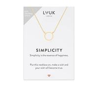 LUUK LIFESTYLE 925 sterling silver necklaces with lucky charm, pendant, SIMPLICITY gift card, daily wear, durable, hypoallergenic metal, summer trend, silver, gold, rosé (Ring, Gold)