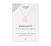 LUUK LIFESTYLE 925 sterling silver necklaces with lucky charm, pendant, SIMPLICITY gift card, daily wear, durable, hypoallergenic metal, summer trend, silver, gold, rosé (Rays, Rosegold)
