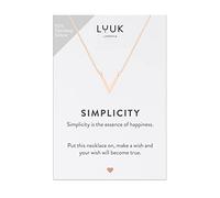 LUUK LIFESTYLE 925 sterling silver necklaces with lucky charm, pendant, SIMPLICITY gift card, daily wear, durable, hypoallergenic metal, summer trend, silver, gold, rosé (Victory pendant, Rosegold)